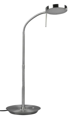 TRIO LED Tischlampe MONZA nickelfarbig