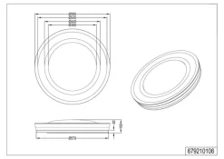 TRIO LED Wand-/Deckenlampe NORIAKI 59 cm chromfarbig