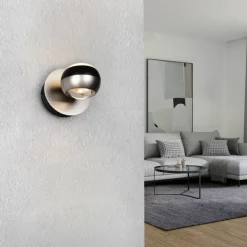 TRIO LED Wandleuchte TRS ORBIT nickelfarbig