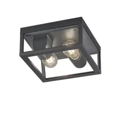 TRIO Retrofit Außendeckenleuchte GARONNE 2-flg grau