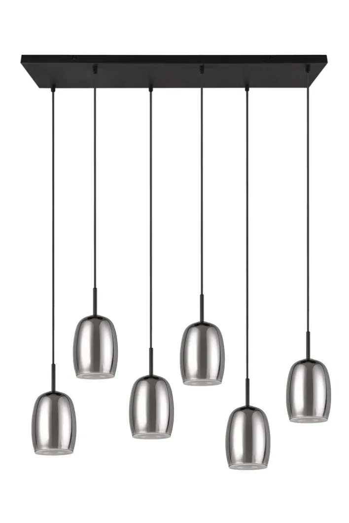 TRIO Retrofit Balkenpendel TRS BARRET 89 cm schwarz /rauchfarbig