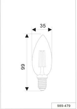 TRIO Retrofit LED-Leuchtmittel Kerze FILAMENT E14 /4 W