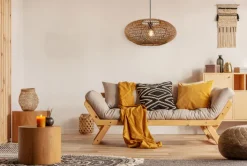 TRIO Retrofit Pendelleuchte HEDDA 52 cm Sisal