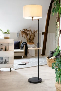 TRIO Retrofit Stehlampe CLAAS mit Tisch und USB