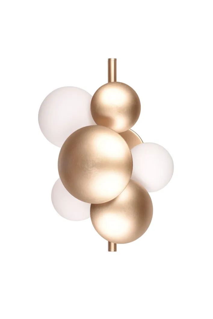 TRIO Retrofit Wandleuchte TRS BUBBLE goldfarbig