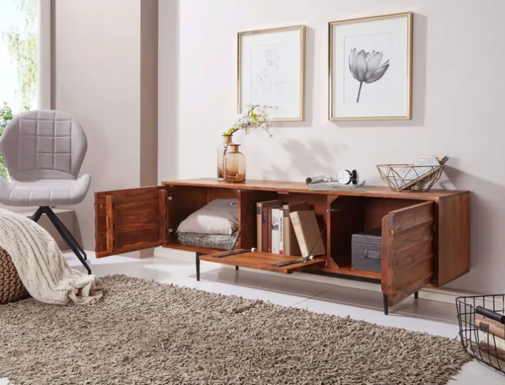 TV-Lowboard 147 x 50 cm braun