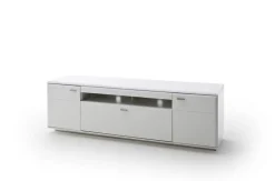 TV-Lowboard AMORA 195 cm Holznachbildung weiß