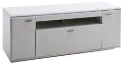 TV-Lowboard AMORA 150 cm Holznachbildung weiß