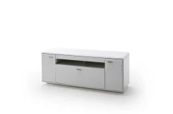 TV-Lowboard AMORA 150 cm Holznachbildung weiß