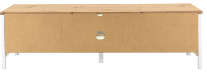 TV-Lowboard BERGEN 160 x 45 cm weiß/Artisan Oak