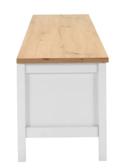 TV-Lowboard BERGEN 160 x 45 cm weiß/Artisan Oak