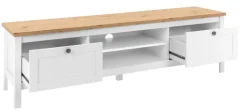 TV-Lowboard BERGEN 160 x 45 cm weiß/Artisan Oak