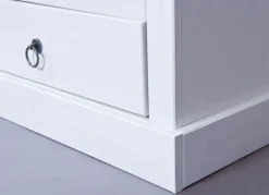 TV-Lowboard LUKAS 118x45x39 cm Massivholz Kiefer weiß