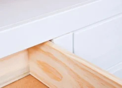 TV-Lowboard LUKAS 118x45x39 cm Massivholz Kiefer weiß