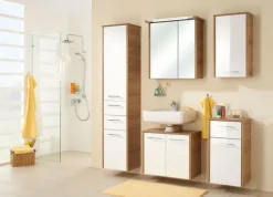 Unterschrank 40 x 72 cm braun/weiß