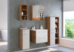 Unterschrank LIVORNO 30 x 64 cm Wotan Eiche/ Weiß matt