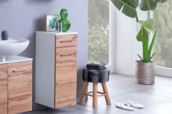 Unterschrank PARIS 30 x 64 cm Weiß/ Wotan Eiche