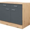 Unterschrank RALPH San Remo Eiche /grau 100 cm