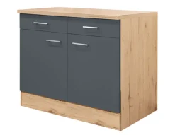 Unterschrank RALPH San Remo Eiche /grau 100 cm