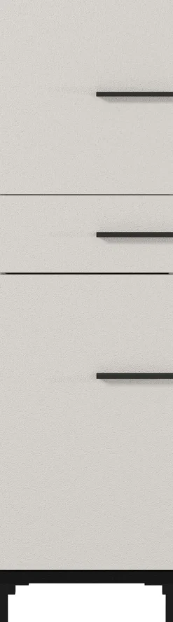 Unterschrank YONKERS 34 x 123 cm Kaschmir/ Nussbaum