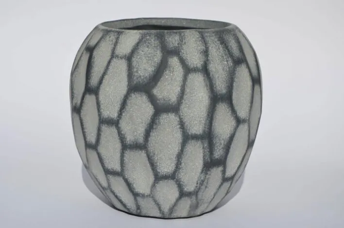 Vase 17 cm schiefergrau