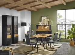 VENJAKOB Esszimmerstuhl LILLI anthrazit /carbonbraun