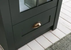 Vitrine ASCOT 50 x 197 cm grün/goldfarbig