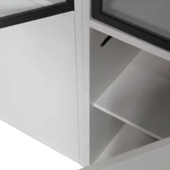 Vitrine BASIC 101 x 230 cm nebelgrau/schwarz