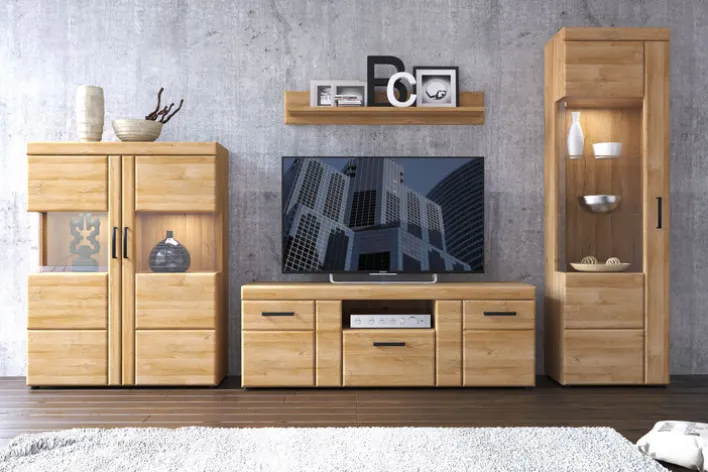 Vitrine CORTINA I 58 x 195 cm Eiche braun