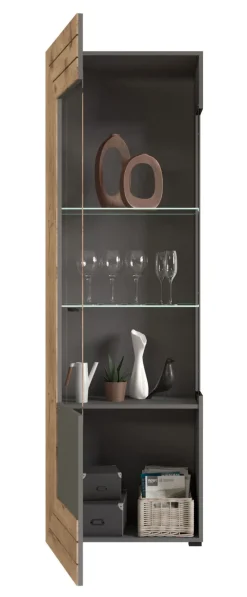 Vitrine FRENO I Oak/ grau