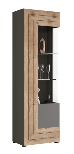 Vitrine FRENO I Oak/ grau