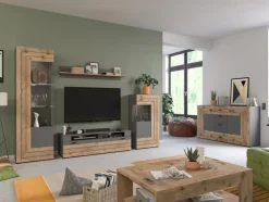 Vitrine FRENO I Oak/ grau