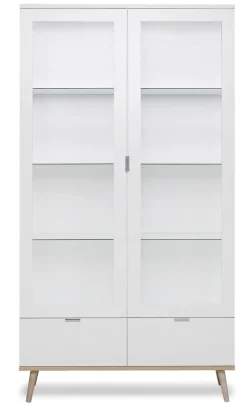 Vitrine GÖTEBORG 100 x 185 cm weiß