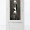 Vitrine ISADORA 78 x 208 cm weiß/ braun