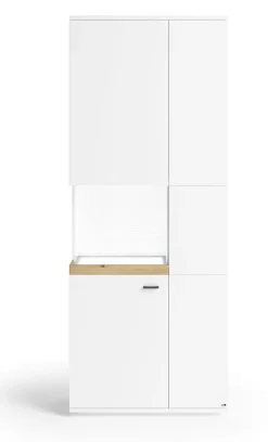 Vitrine LANCASTER 80 x 206 cm Eiche Artisan