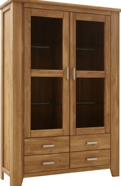 Vitrine LOFT 144 x 206 cm Eiche braun