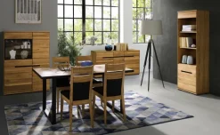 Vitrine MILO 103 x 147 cm Eiche teilmassiv