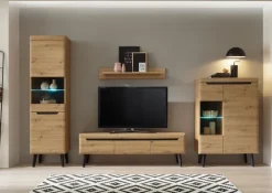 Vitrine TORGE 90x134 cm Eiche Artisan Dekor