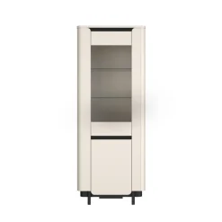 Vitrine VODOL 75,6x196,3 cm Sand/Schwarz