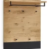 VOSS Garderobenpaneel LEVIO 80 x 106 cm Eiche braun / schwarz