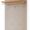 VOSS Garderobenpaneel LOVENO 80 x 109 cm Eiche Bianco/ Lack taupe