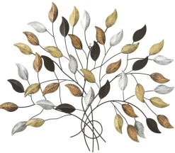 Wanddekoration FAGUSBAUM braun goldfarbig