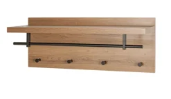 Wandgarderobe 75 x 30 cm braun/schwarz