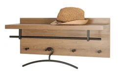 Wandgarderobe 75 x 30 cm braun/schwarz