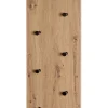 Wandgarderobe 80 x 30 cm Eiche-Dekor/schwarz