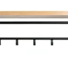 Wandgarderobe 70 x 23 cm Schwarz/ Eiche