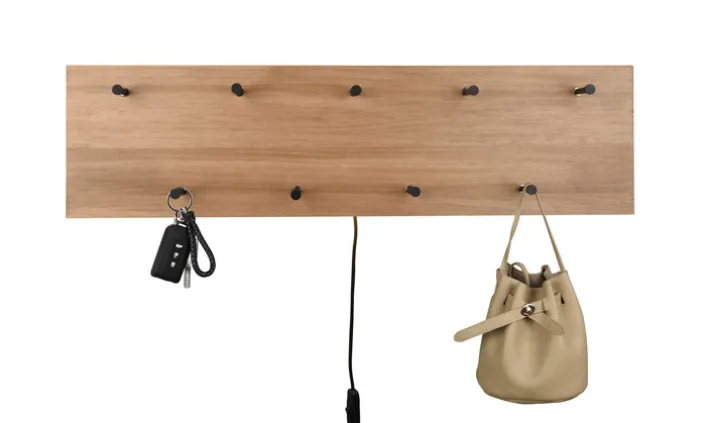 Wandgarderobe SAMANTHA 75x20 cm braun