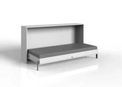 Wandklappbett STELLA weiß 90 x 200 cm horizontal