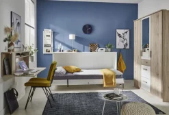 Wandklappbett STELLA weiß 90 x 200 cm horizontal