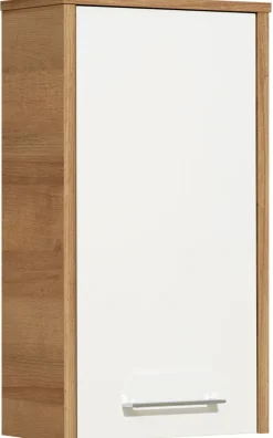 Wandschrank 40 x 72 cm braun/weiß